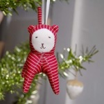 Red Striped Ornament by FernAnimals