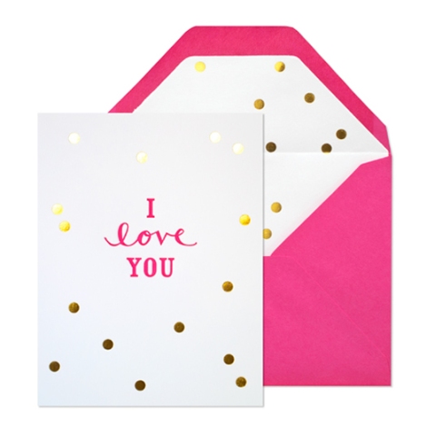 I love you with metallic gold by Sugar Paper