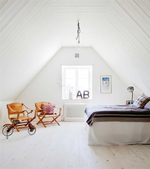 Swedish guest bedroom via Hus & Hem